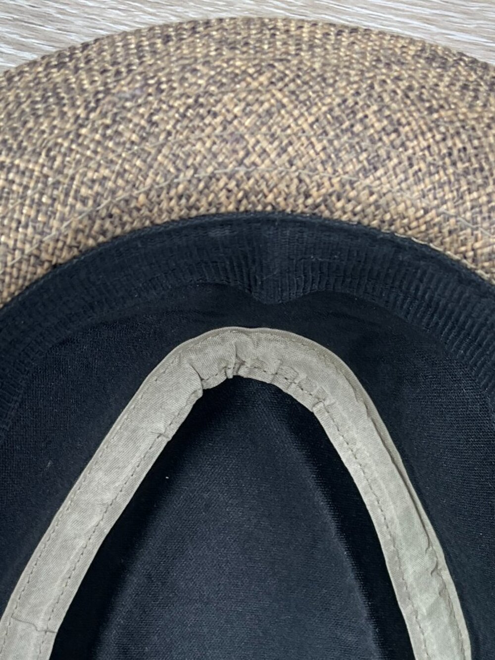 TAN AND BLACK TWEED LIKE FEDORA - Picture 9 of 12